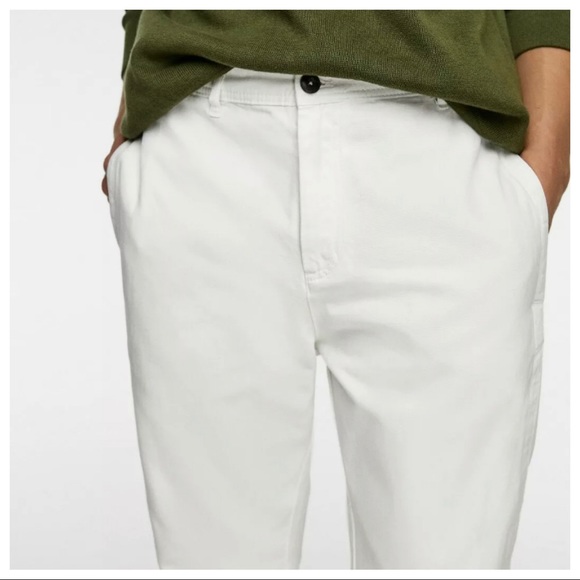 Zara Pants | Nwt Zara Oyster White Cropped Trousers Size 34 | Poshmark